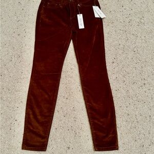 Ella Moss Midrise Saddle Brown Sskinny Pants Size 26 NWT Retail $99